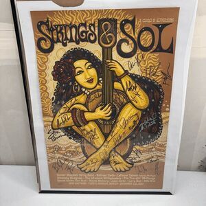 Strings and Sol Signed Poster 2014 A Cloud 9 Adventures Framed 236/900 18x24
